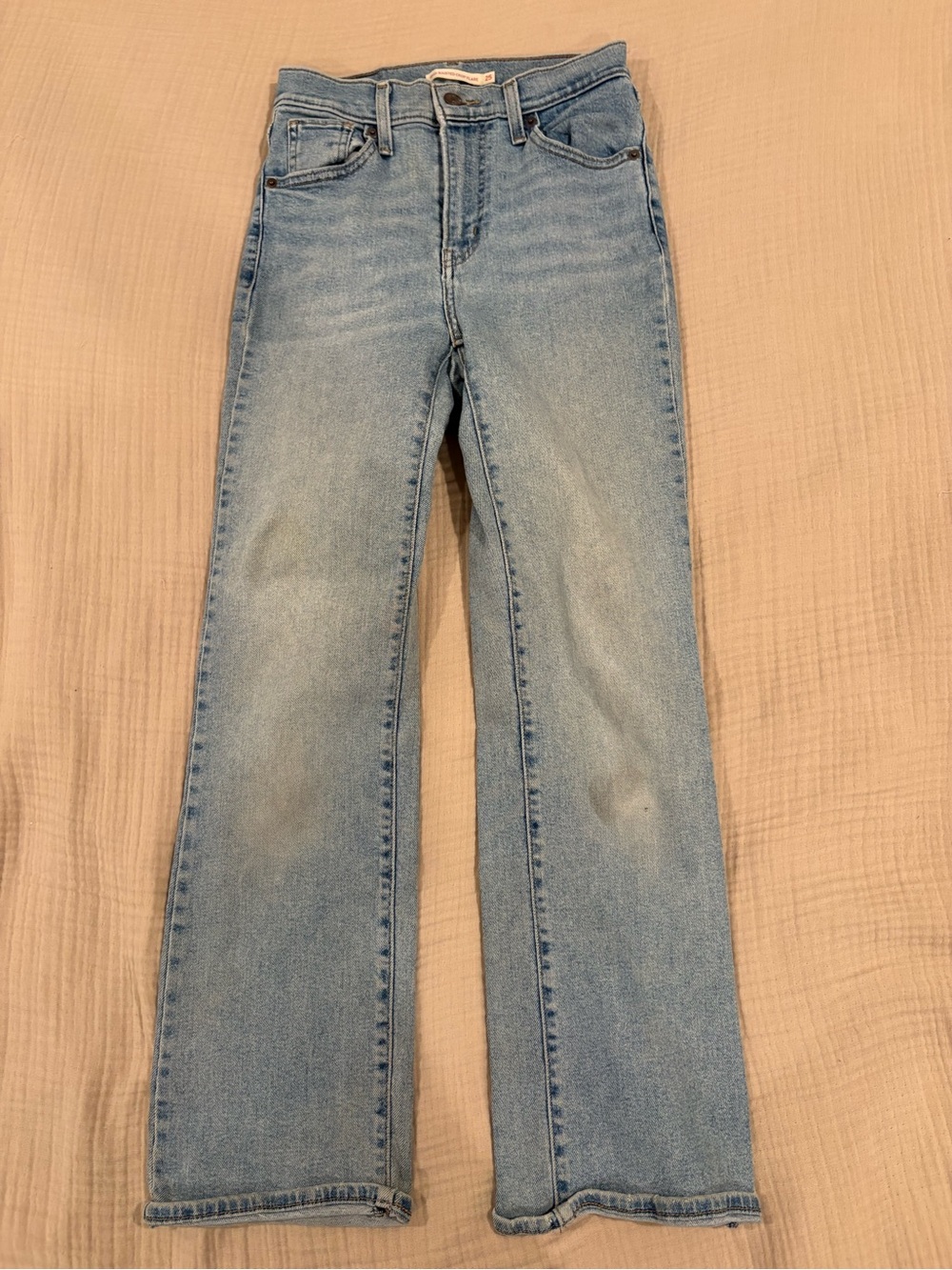 Levi’s High Waisted Crop Flare Jeans Light Wash Size 25 Demin Women’s